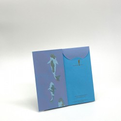 Polytrade Paper - 利是封 香港本地設計師設計 魚意系列 - 燙金擊凸 天藍色 牛年2021（8個/包)